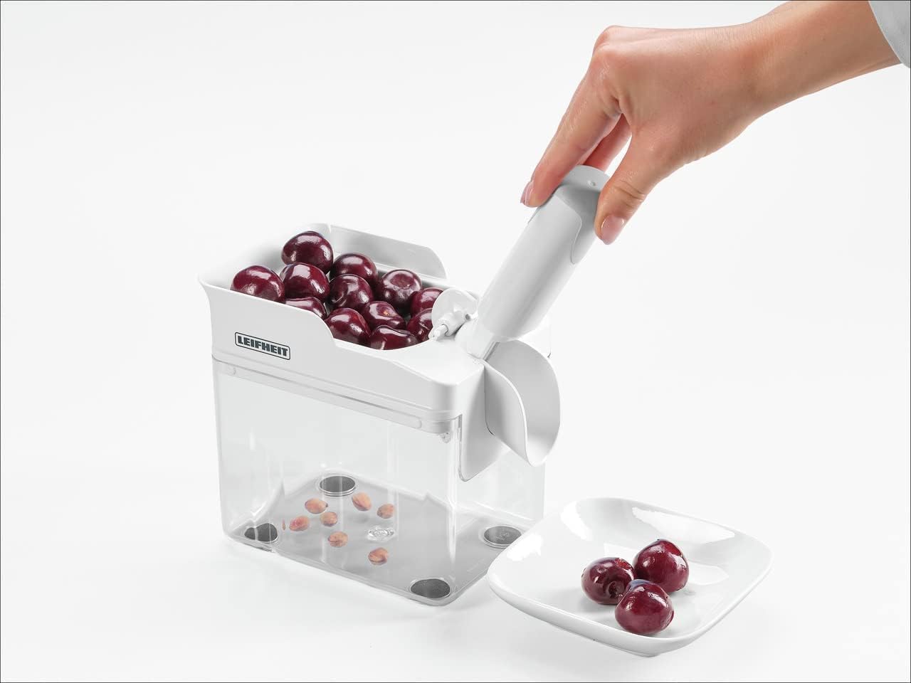 Leifheit 37211 Snocciolatore Cherrymat 3.0, Plastica, 50.5 x 24 x 17.6 cm