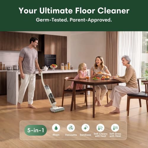 Roomba Electro 5in1 Disinfecting Hard Floor Cleaner, Kills 99.99% Germs & Bacteria, Vacuum, Mop & Sanitize in One Pass, Cordless, Non-Toxic, Self-Sanitizing Roller Mop, Heated Self-Cleaning Dock - image 5