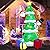 7FT Christmas Inflatables Tree with Santa Claus & Snowman, Lighted Christmas Inflatable Decorations, Giant Xmas Blow up Holiday Decor for Indoor Outdoor, Yard, Garden, Lawn, Home