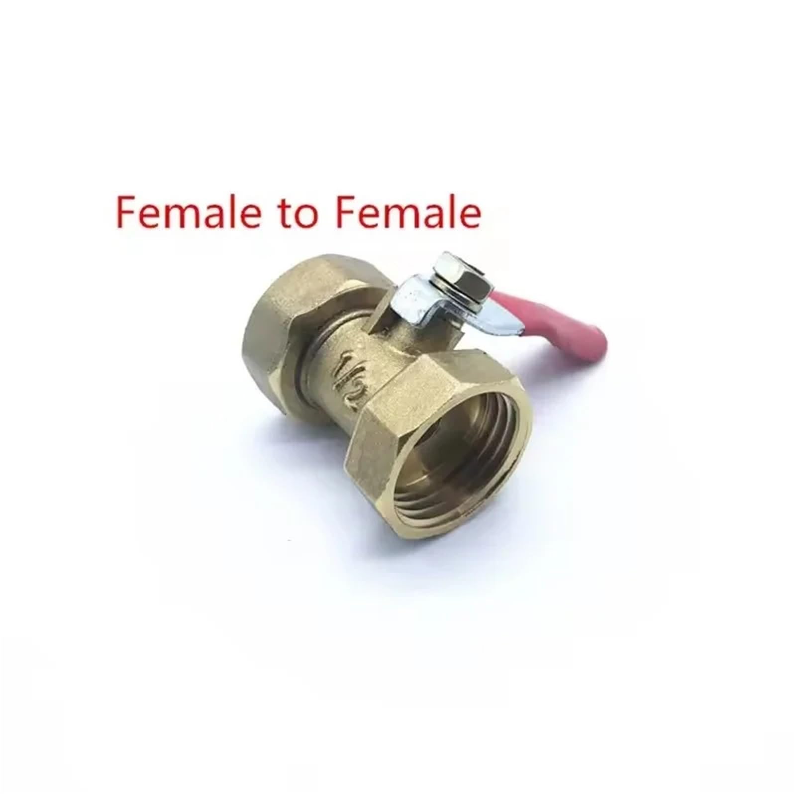 Mosiężne złącze zaworu kulowego - 1/8" 1/4" 3/8" 1/2" Gwint Miedziana złączka rurowa Adapter 1 szt.(Male-Male 3/8 Inch)