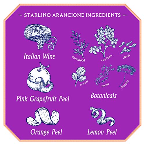 Starlino Orange Aperitivo 17% Vol Alkohol - fruchtiger italienischer Wein Aperitif aus sizilianischen Blutorangen - lecker mit Tonic für den perfekten Spritz Drink oder Cocktail (1 x 0,75l Flasche)