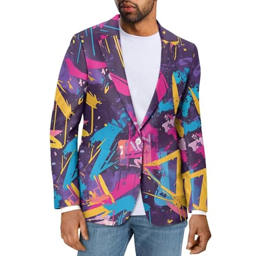 Men's Casual One Button Travel Blazers Classic Notch Lapel Fit Suits with Pocket Formal Sport Jackets Casual Coats