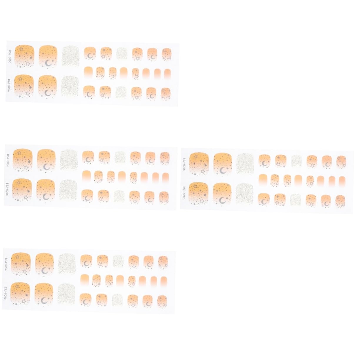 Ipetboom 4sets Per Unghie Gel Semi Indurito Adesivi Per Nail Art Facili Applicare e Rimuovere Decorativo Per Unghie Design Adesivi Autoadesivi Per e Ragazze
