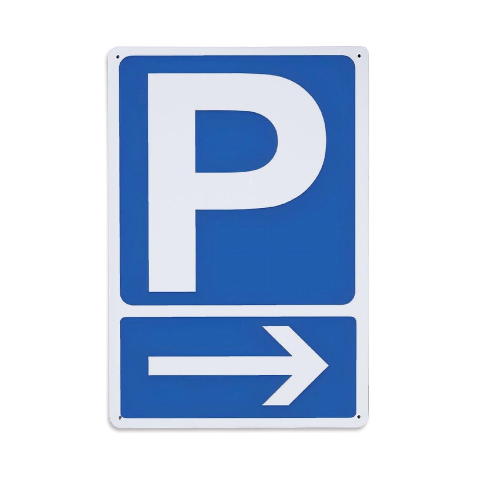 Right Parking Direction Sign Vintage Aluminium Metal Sign, Retro Wall Decor for Home, Bar, Garage & Farmhouse 30x20cm