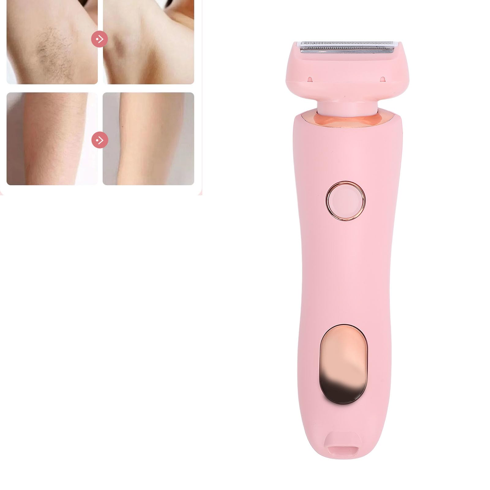 Depiladoras Electricas, 800 mAh, Recortador de vello femenino para axilas y cuerpo completo (rosa)