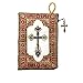 Intercession Hand-Woven, Lined Madonna and Child Rosary Pouch, Made in Turkey with Premium Metallic Thread (Red - Large)