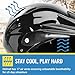 Razor Full Face Youth Helmet - Front Visor Youth Bicycle Helmet with a Lightweight Plastic Outer Shell - Adjustable Straps, Padded Interior, and 17 Vents for Breathable Comfort - Black