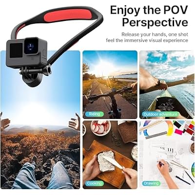 ULANZI Go-Quick II Neck Mount for GoPro Magnetic Necklace Holder, Camera POV Mount for GoPro Hero 13/12/11/10/9/8/7/6/5/4/MAX, AKASO, DJI Osmo Action 5 Pro/4/3, Insta360 and Most Action Cameras