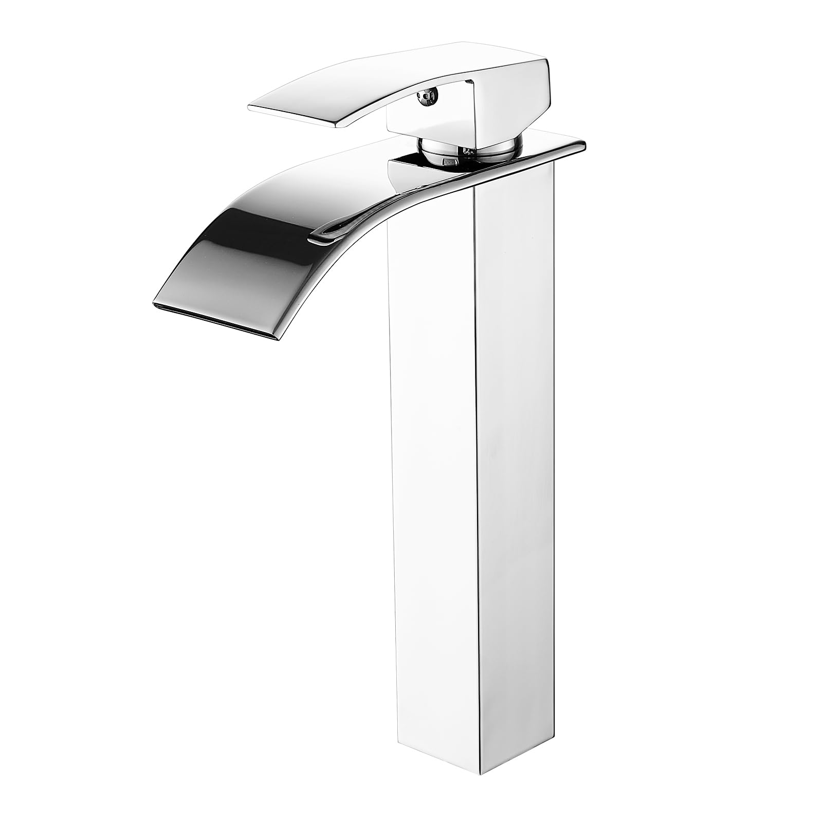 Chrome Vessel Sink Faucet Bathroom Faucets Tall Waterfall Bathroom Bowl Sink Faucet Rv Lavatory Faucet with Supply Hose