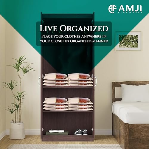 Image of AMJI FLUX WORKS Pure Cotton Saree Bags with Zip & Blouse Pocket set of 12 Big Size 17x15 Inch Transparent PVC Window Saree Covers for Storage Expert Stitching Wardrobe Organiser Beige