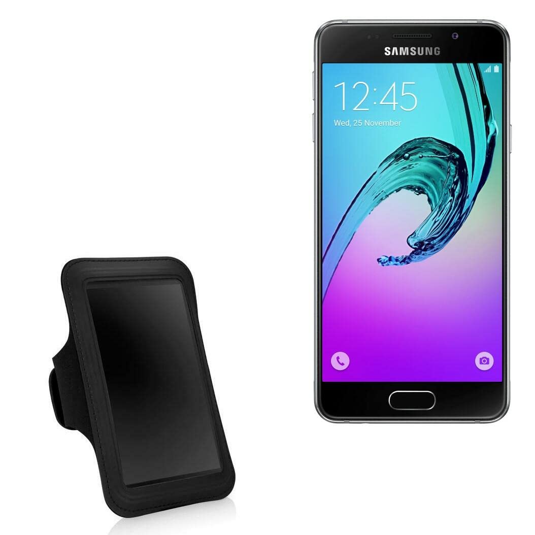 BoxWave Case Compatible with Samsung Galaxy A3 (2016) - Sports Armband, Adjustable Armband for Workout and Running for Samsung Galaxy A3 (2016) - Jet Black