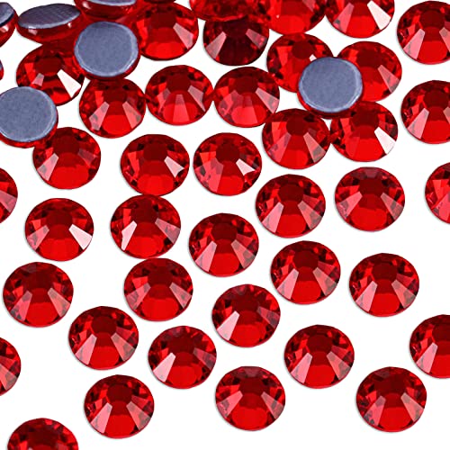 Beadsland Hotfix Rhinestones, 1440pcs Flatback Crystal Rhinestones for Crafts Clothes DIY Decorations Light Siam, SS20, 4.6-4.8mm - Image 2