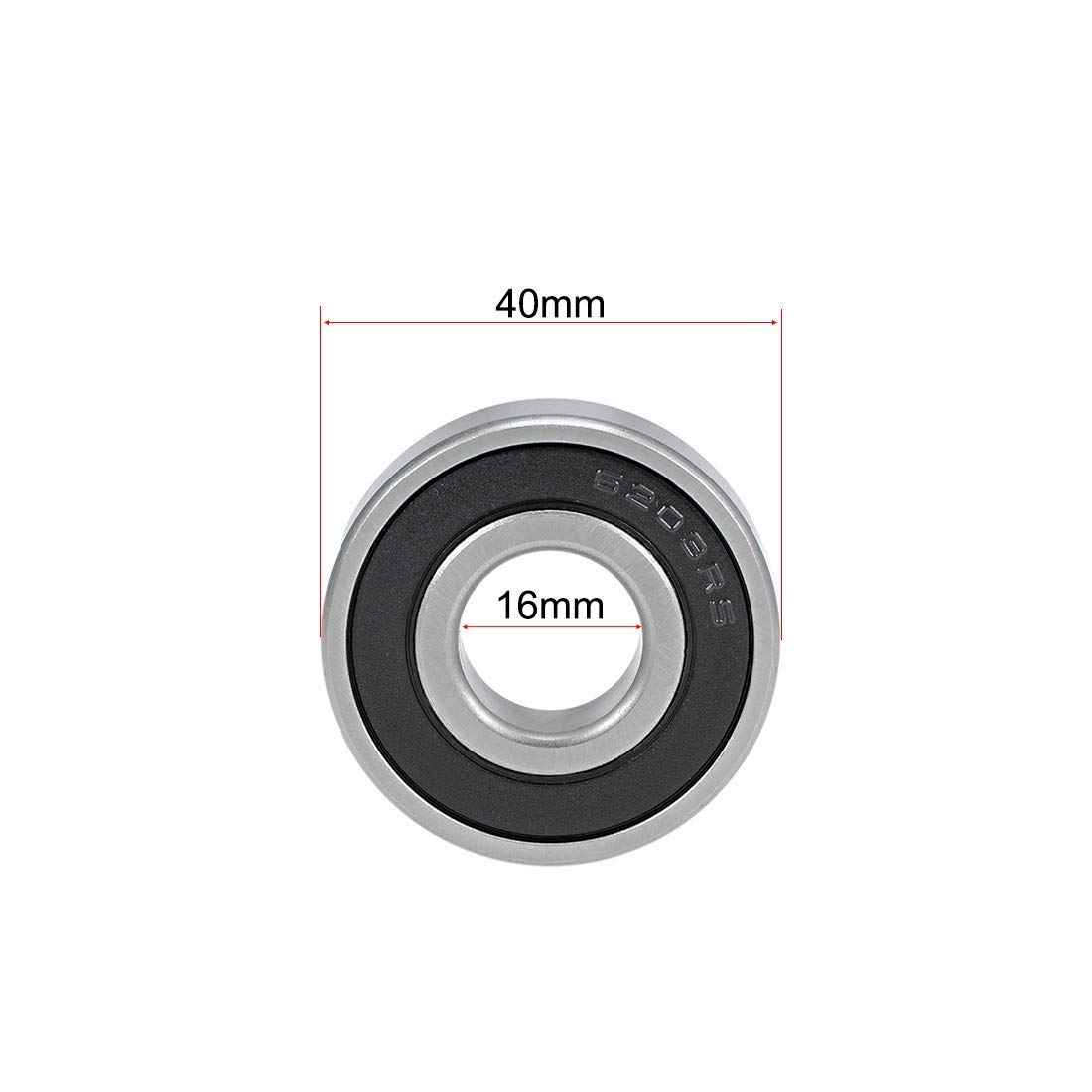 Parts and Parts Cuscinetto a sfere profondo 6203/16 2RS, 16 x 40 x 12 mm, DIN 625 ISO 15, cuscinetti radiali ad alta velocità, basso attrito Parts and Parts Cuscinetto a sfere profondo 6203/16 2RS, 16 x 40 x 12 mm, DIN 625 ISO 15, cuscinetti radiali ad alta velocità, basso attrito