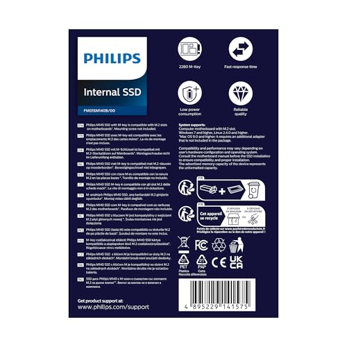 Disque Dur Interne SSD .2 PHILIPS M140 NVMe PCIe Gen3 Vitesse 3500 Mo/ - vue 6