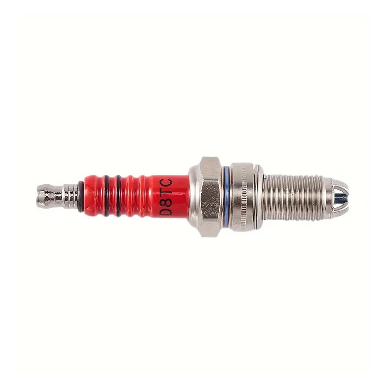 D8TJC D8TC Zestaw świec zapłonowych 12MM do motocykli terenowych, elektroda ze stopu aluminium, pasuje do silników o pojemności 125 cm3, 150 cm3, 200 cm3 i 250 cm3 - opakowanie 2 szt.
