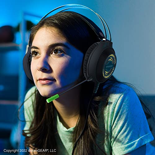 Image of DreamGear GRX-500 Gaming Headset for Xbox X, LED Lights, Compatible with PS5,Switch, Xbox One
