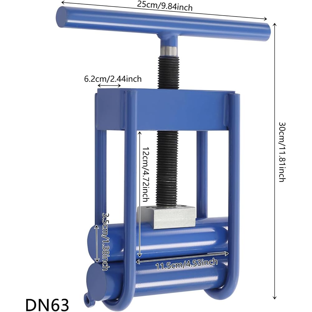 DN63 Manual Tubería Apriete Abrazadera, 0-63mm Tubería De Agua Herramienta De Cierre para PE, PVC, PPR, Tuberías De PP Mantenimiento, Emergencia Reparación De Fontanería