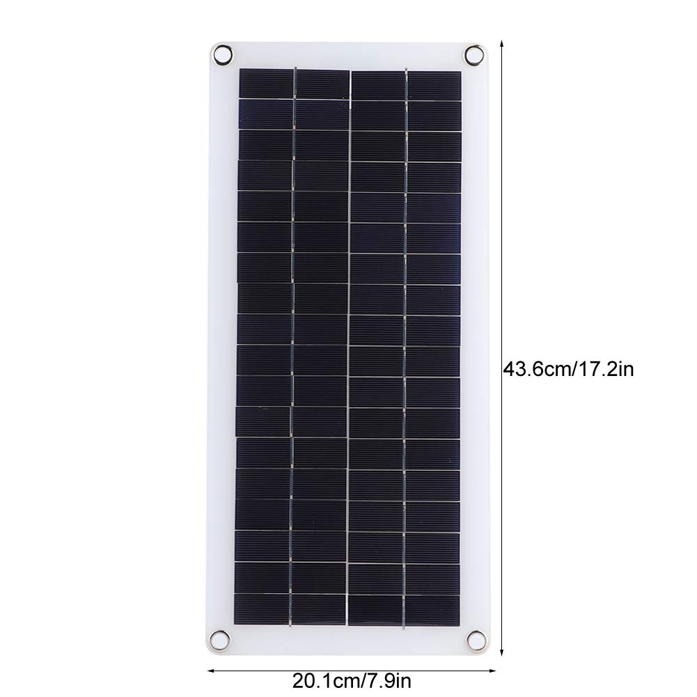 Solarpanel-Ladegerät, 20 W 18 V Dual-USB-Anschluss Tragbares Hochleistungs-Photovoltaikmodul für Campingreisen im Freien