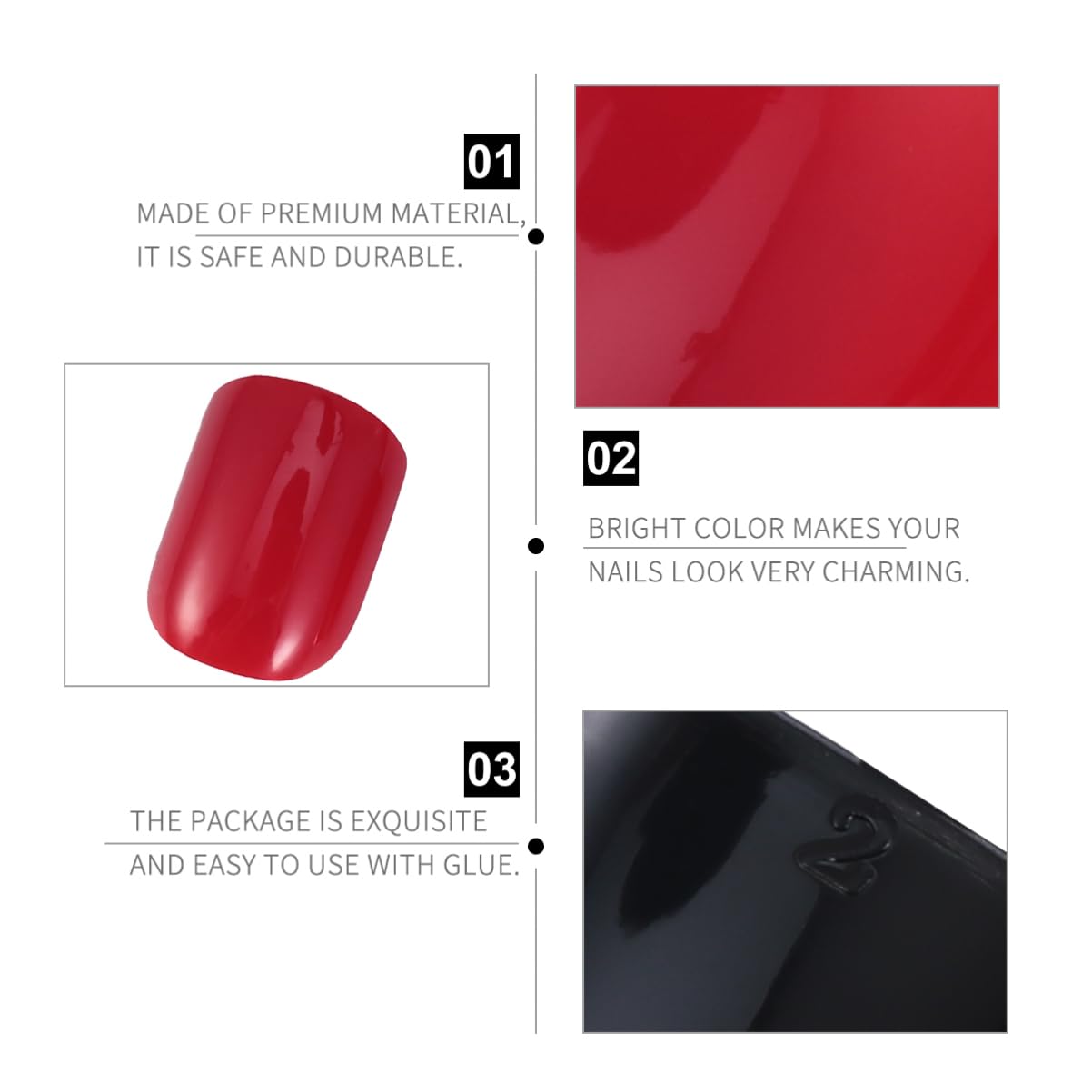FRCOLOR 72pezzi Unghie Adesivi Per Unghie Per Manicure e Speciali Come Matrimonio e