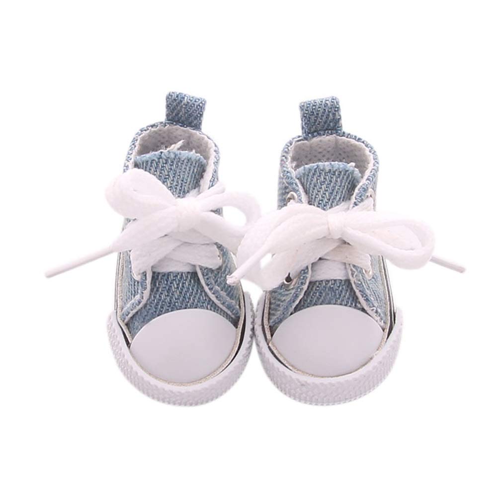 Doll Shoes, 14 Inch Doll Canvas Shoes Trainers Sneakers Dolls Accessories for 14'' Baby Dolls, Navy