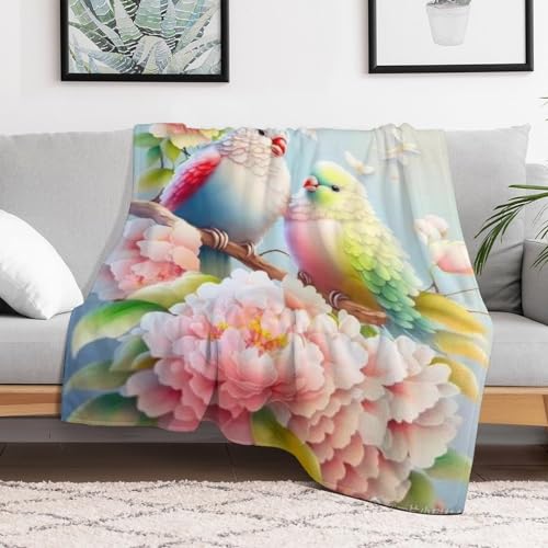Couverture lit oiseau flanelle contre le froid pour canapé et bébé - 3
