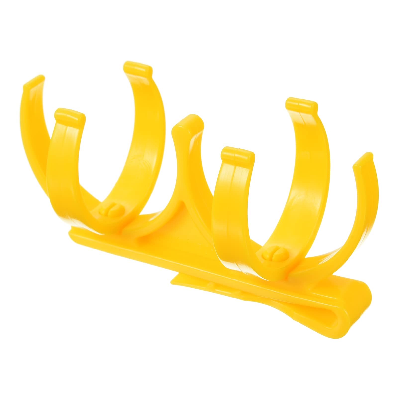 PATIKIL Golf Ball Holder, Plastic Rotatable Foldable Hold 2 Balls Golf Clip Accessories for Ball Games Attachment on Waist Belt, Yellow