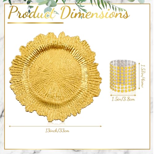 50 sets de platos gold reef con anillos para servilletas miniatura 2