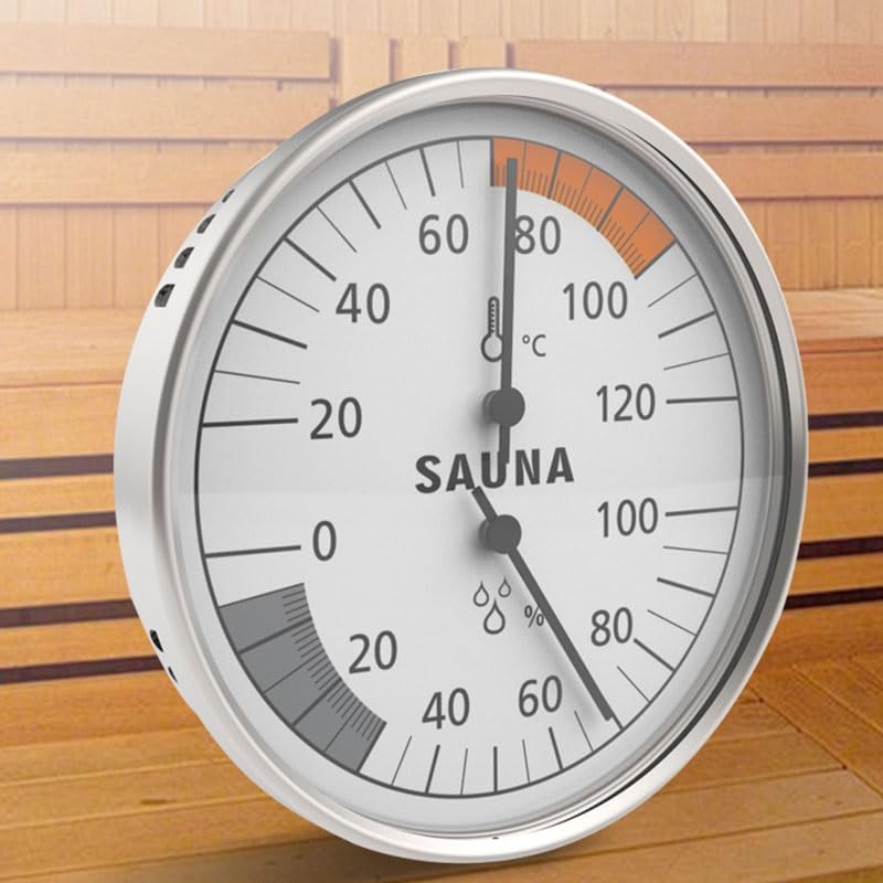 Metal Casing Wall-Mounted Sauna Temperature Humidity Meter Mechanical Hygrometer