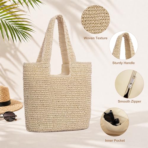 Bolso Tote Larcenciel de Cuero Gamuza Marrón para Mujer miniatura 6