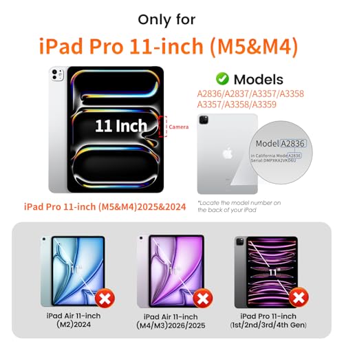 Image of iGluz 2 Pack for iPad Pro 11-inch M5 /M4 (2025 /2024) 9H+ Tempered Glass Screen Protector with Easy-Install Box[12FT Military Grade Shatterproof] Apple Pencil Compatible,HD Clarity,Scratch Resistant