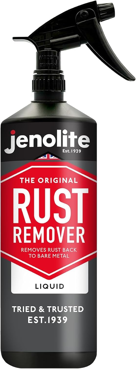 JENOLITE Rociador de gatillo para eliminar óxido Fácil Aplicación | Tratamiento de óxido de acción rápida | elimina el óxido de nuevo al metal desnudo | 1 kg