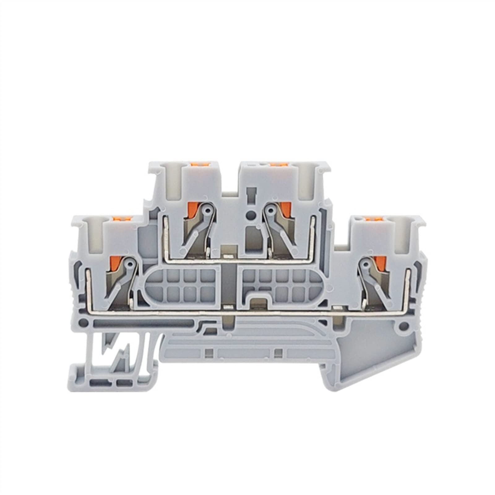 Bornier Din Rail PTTB 2.5 à double couche avec connexion sans outil Push-in pour fil électrique