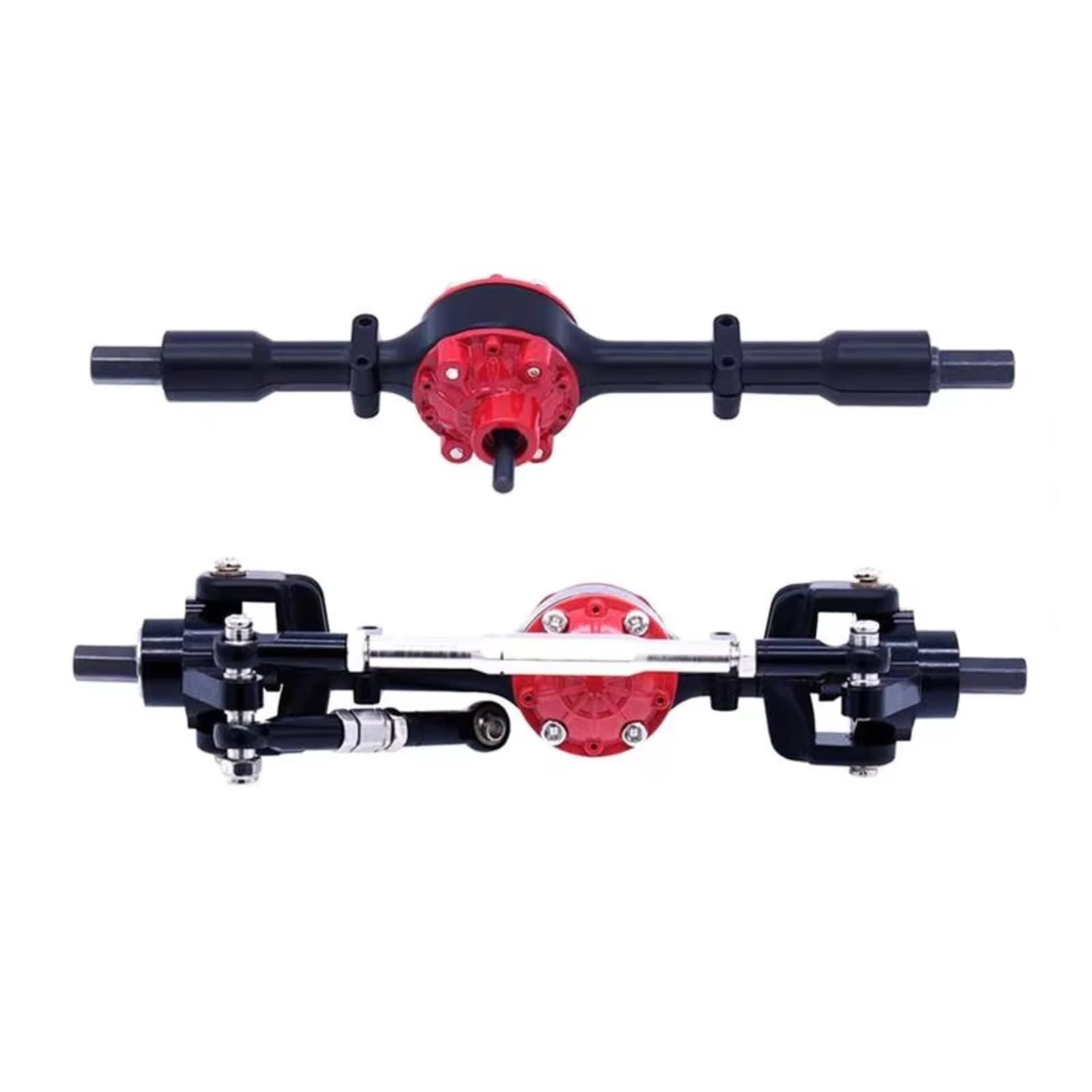 Compatibile Con WPL C14 C24 C34 C44 B14 B24 1/16 RC Cars Aggiornamenti Parti Accessori Di Ricambio 2X Assale Anteriore Posteriore In Metallo Accessori