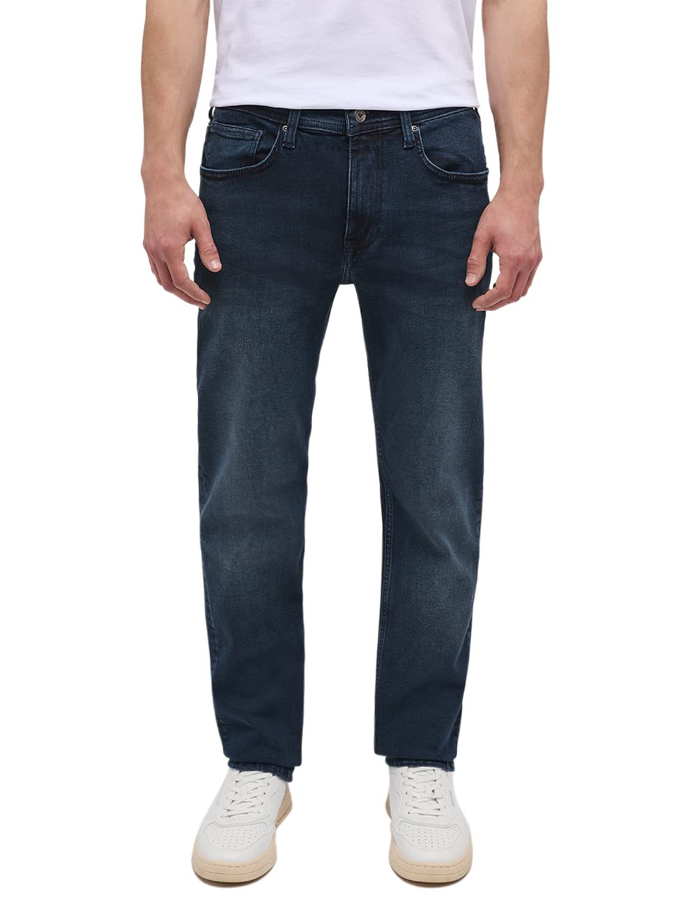 Mustang Men's Dark Blue 983 Style Orlando Slim Jeans, 34 W/32 L
