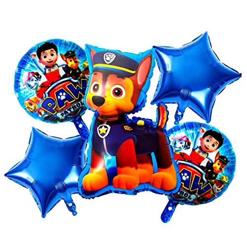 Image of Propsicle Birthday Foil Paw-Patrol Theme Birthday Decorations Balloon Pack Of 5 Baby Birthday Party Supplies Item,Multicolor