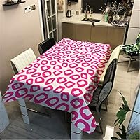 Tovaglia rettangolare stampata impermeabile, stampa ad alta definizione, elegante e resistente,Omaggio 2 Pezzi Pinze Ferma Tovaglia (140_x_240_cm, Cuore Rosso