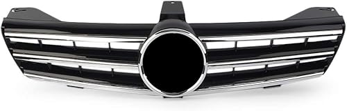 Miniatura 1 de GZYF Rejilla superior de parachoques delantero para automóvil, estilo de 3 aletas, para Mercedes Benz W219 CLS-Class, CLS500 CLS600 2004-2008, negro