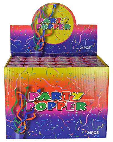 Confetti Poppers Party Accessory 8 Inch (24 Pack)
