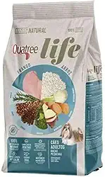 Quatree Life Ração Premium para Cães Adultos 3kg – Sabor Frango e Arroz, Nutrição Completa