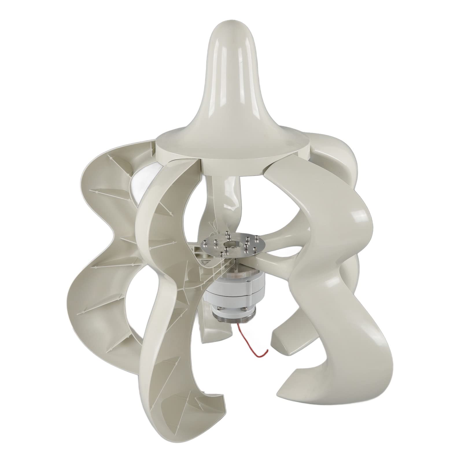 Kit Generatore Eolico 12V 24V Ad Albero Verticale con 5 Pale per Uso Esterno a Energia Solare Domestica (200 W)