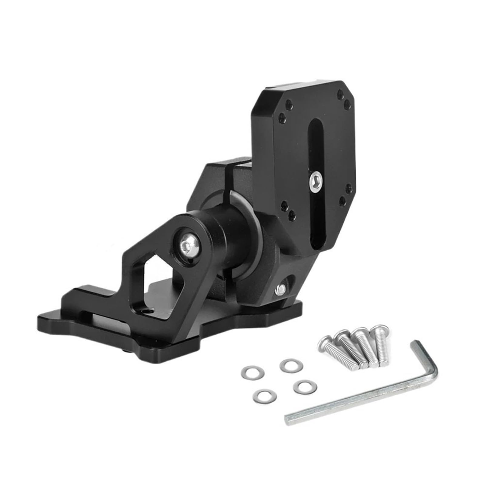 Uchwyt motocyklowy GPS do nawigacji na telefon komórkowy, CNC, aluminiowy, uchwyt rejestratora jazdy, pasujący do CFMOTO 450MT 2024 Uchwyt do nawigacji GPS uchwyt(Black)