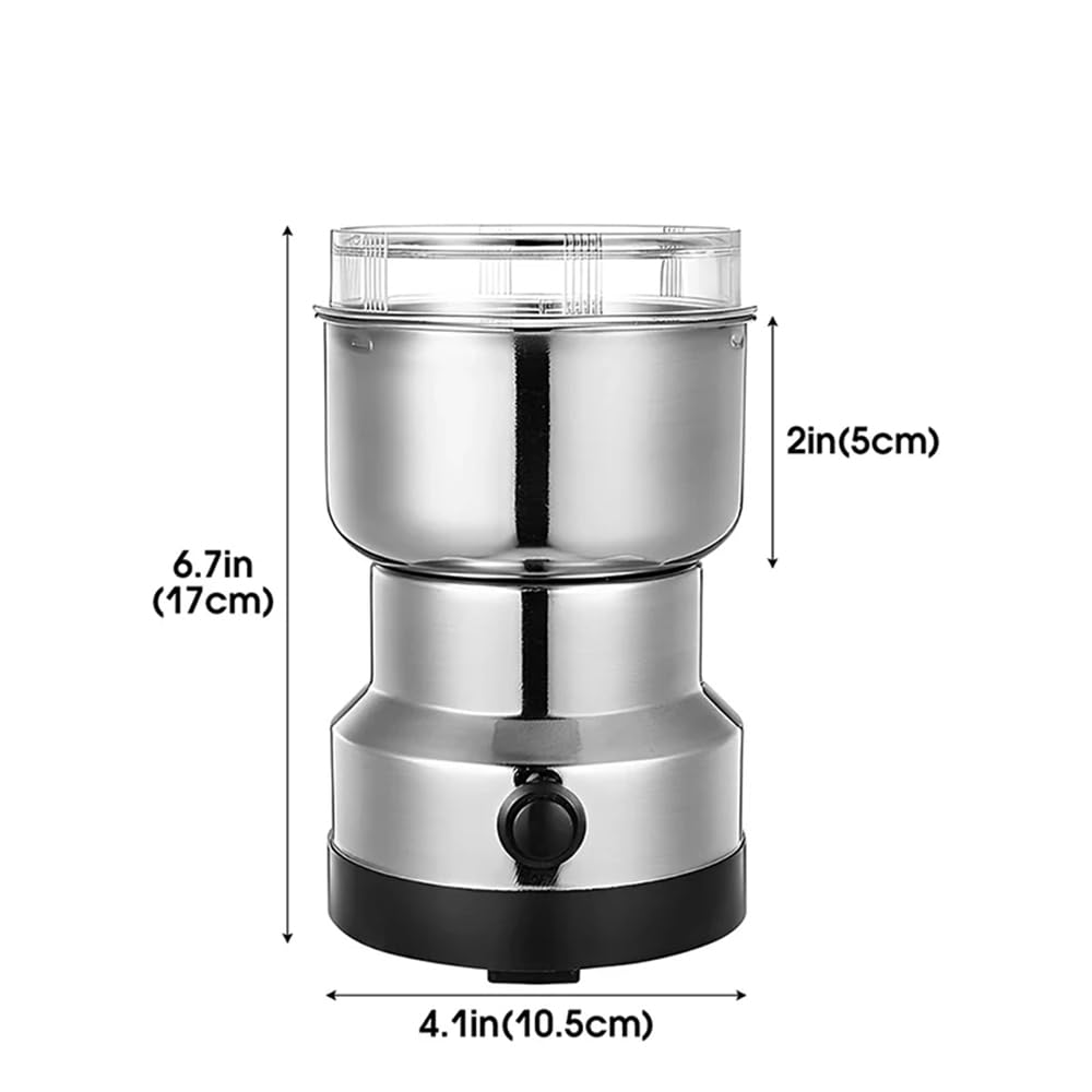 Mini Molinillo Molinillo de Café Máquina Eléctrica de Molienda de Granos Molienda Rápida con Acero Inoxidable 4 Cuchillas para Semillas Arroz Frijoles Condimentos