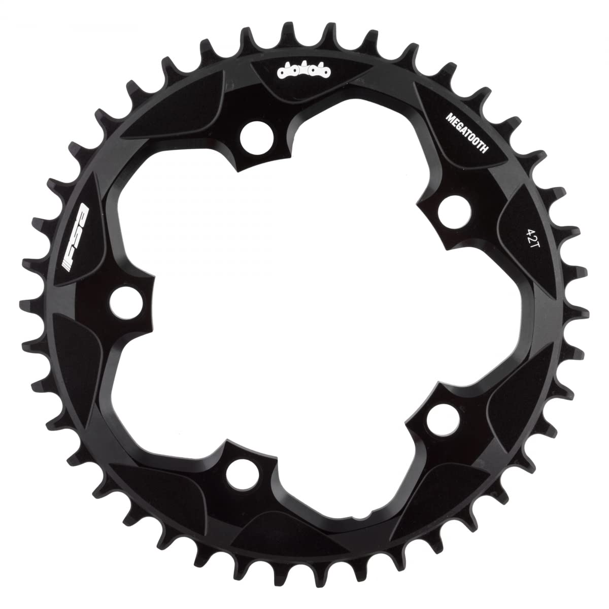 FSA Mega Tooth Kettenblatt Megatooth CX (1x11, 110Bcd, 42T, V14), schwarz, 110x42T