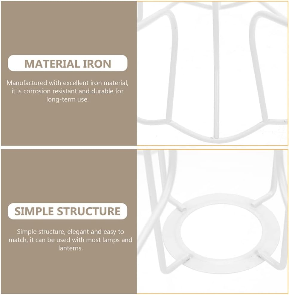 Beaupretty Ceiling Fan Light Covers Wire Lamp Shade E27 Hollow Floor Light Bracket Iron Art Light Frame DIY Metal Lamp Guard for Home Metal Fan