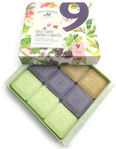 Pre De Provence Boxed Set of 9 Guest Soaps 7.9 Oz