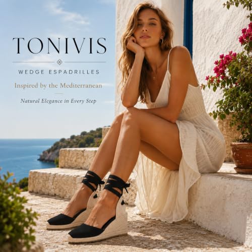 Image of Women's Espadrille Wedge Sandals Closed Toe Lace-Up Shoes