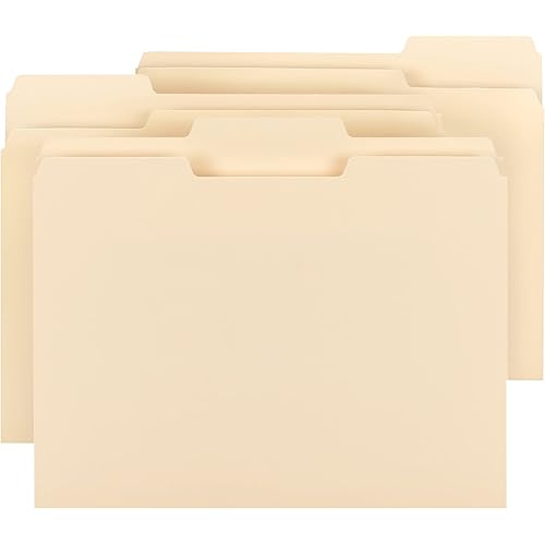 Smead File Folder, 1/3-Cut Tab, Letter Size, Manila, 100 per Box (10381)