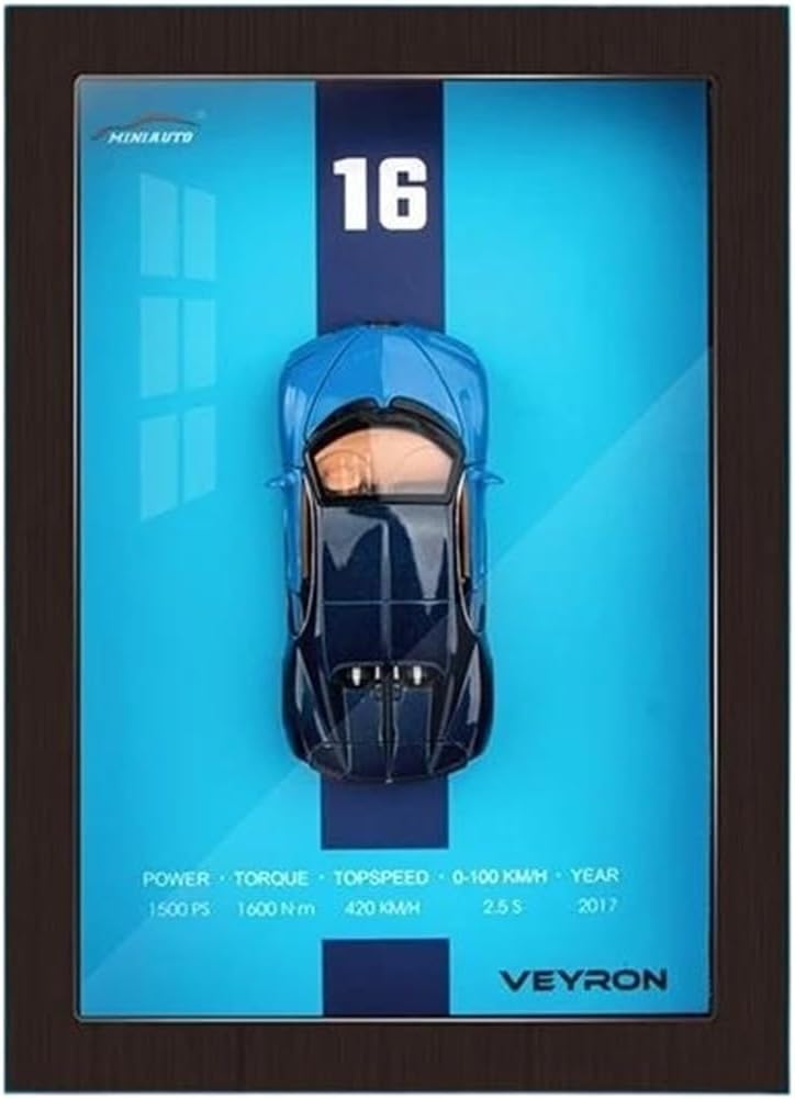 Mini Vehicles Toys 1:32 for Photo Frame Version Alloy Metal Sports Car Model Racing Car Painting Decoration Collection Great Car Gift Kids and Teens(Blue)