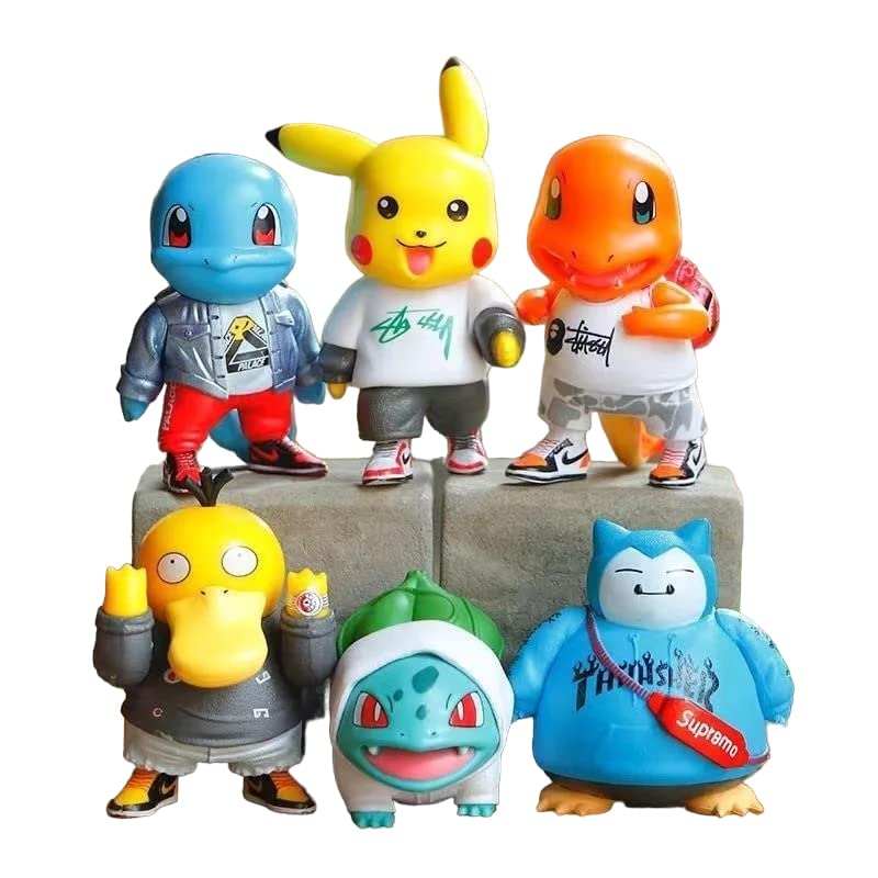 RVM Toys Set of 6 Pokemo 10 cm Pcs Pikach, Squirtl, Bulbsaur, Charmand, PSY-Duck, Snorlax Action Figure Miniature Doll (B0BJ7DZFXF) Amazon Price History, Amazon Price Tracker