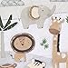 The Peanutshell 4 Piece Organic Cotton Baby Crib Bedding Set for Boys & Girls - Newborn, Infant & Toddler Nursery Bed Set Decor with Two Crib Sheets, Dust Ruffle Comforter - Safari Serenity